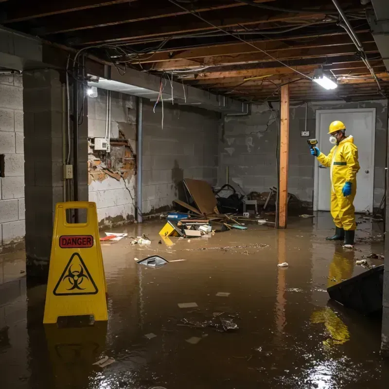 Flooded Basement Electrical Hazard in Aurora, MN Property